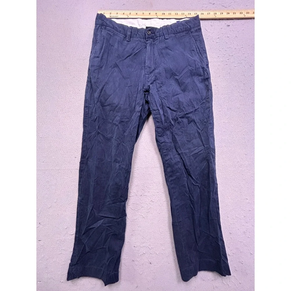 Polo Ralph Lauren Pants 100% Cotton Navy Blue 32/34 Mens